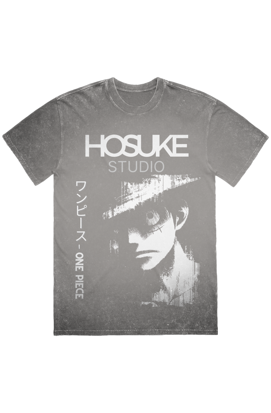 Oversized Stone Wash tee - Anime, One Piece, Luffy, Art, Streetwear, Streetstyle, Casual