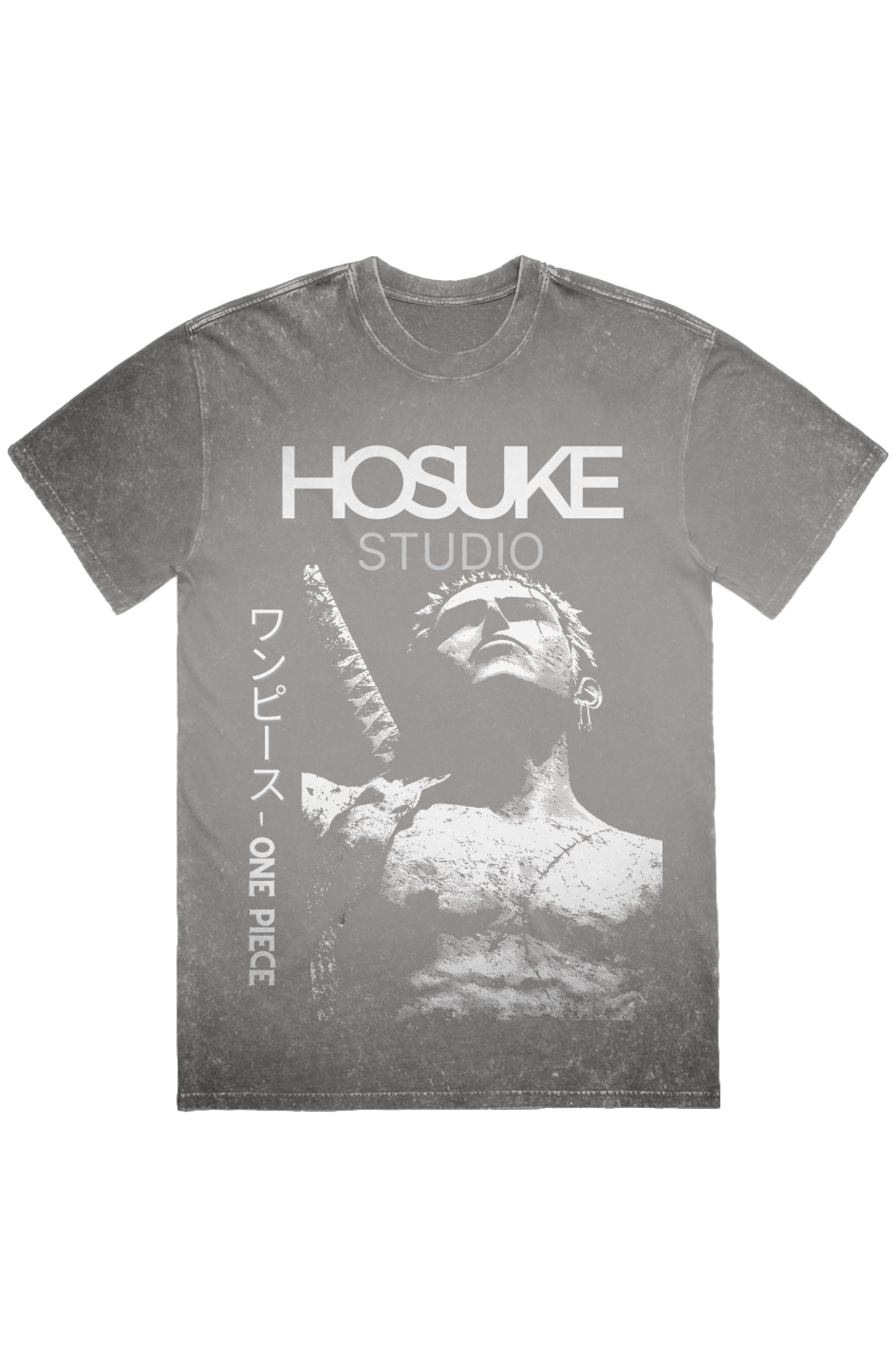 Oversized Stone Wash tee - Anime, One Piece, Zoro, Art, Streetwear, Streetstyle, Casual