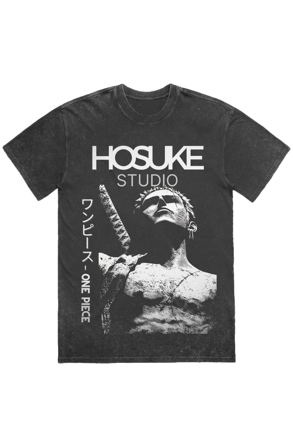 Oversized Stone Wash tee - Anime, One Piece, Zoro, Art, Streetwear, Streetstyle, Casual