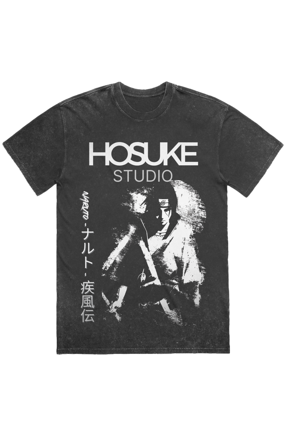 Oversized Stone Wash tee - Anime, Naruto Shippuden, Itachi, Art, Streetwear, Streetstyle, Casual