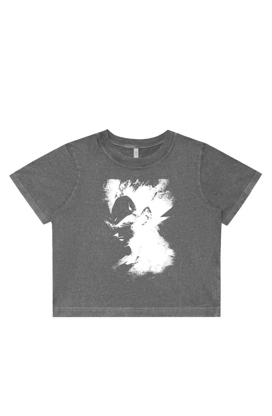 Women's Stone Wash Cropped - Anime, Dragon Ball Z, Vegeta, Art, Streetwear, Streetstyle, Casual
