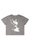 Women's Stone Wash Cropped - Anime, Dragon Ball Z, Beerus, Art, Streetwear, Streetstyle, Casual