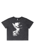Women's Stone Wash Cropped - Anime, Dragon Ball Z, Vegeta, Art, Streetwear, Streetstyle, Casual