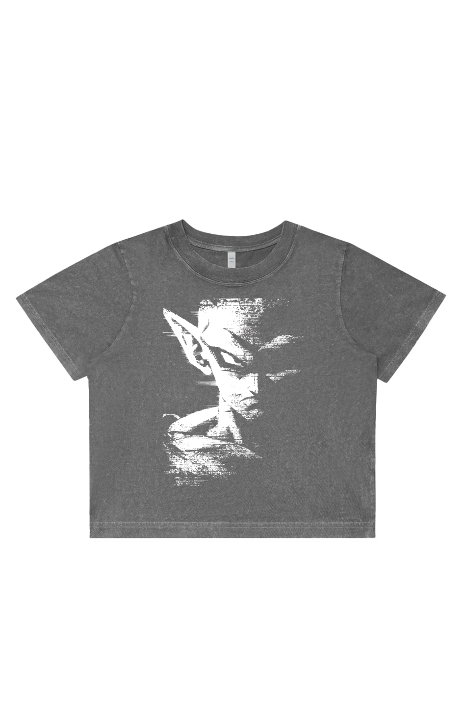 Women's Stone Wash Cropped - Anime, Dragon Ball Z, Vegeta, Art, Streetwear, Streetstyle, Casual