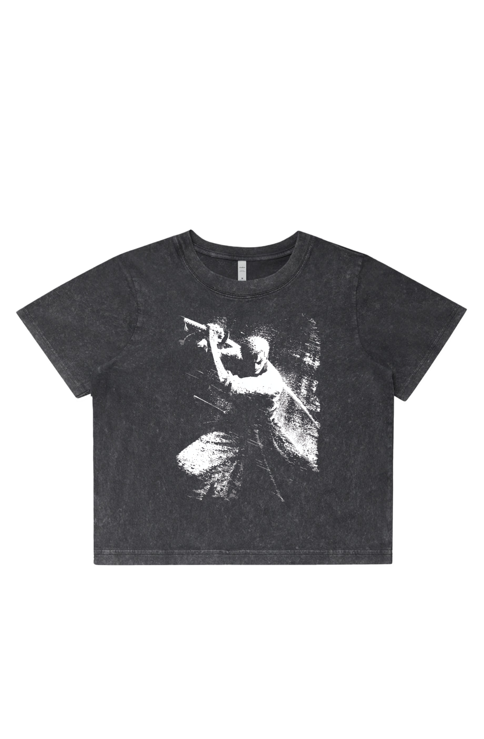 Women's Stone Wash Cropped - Anime, One Piece, Zoro, Art, Streetwear, Streetstyle, Casual