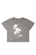 Women's Stone Wash Cropped - Anime, One Piece, Zoro, Art, Streetwear, Streetstyle, Casual